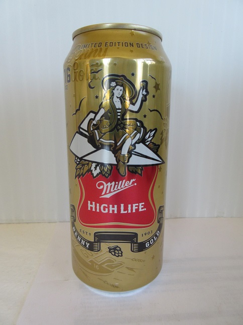 Miller High Life - Girl on Paper Airplane - 16oz